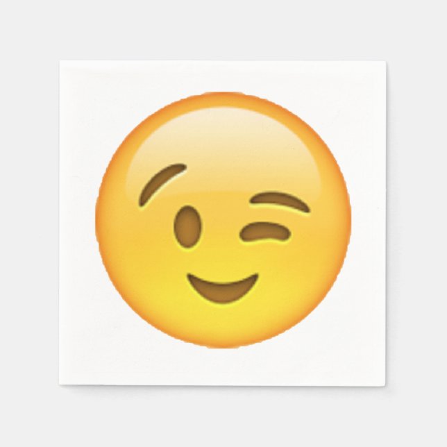 Winking - Emoji Pappersservett (Framsidan)