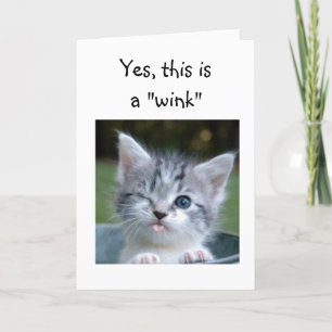 WINKING KITTEN SAYS U LOOK PURRfect AT 40 Kort