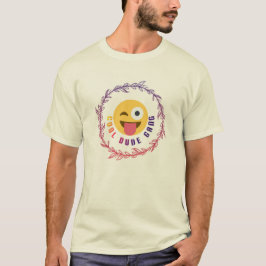 Winking öga leende ansikte coola och roliga emoji t shirt