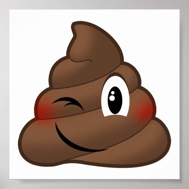 Winking Poop Emoji Poster (Framsidan)