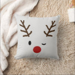 Winking Reindeer Play-jul Kudde<br><div class="desc">Helgdag Cheer med en Mysigt twist Lägg till ett streck av merry-missöde till din helgdag-dekoration med denna Winking Reindeer-jul Dekorativ kudde - jämlika delar söt, mysigt och helt oemotståndlig! 🎄: En söt vinkungsrenar ansikte som ger omedelbar ledighet och festlig charm 🖤 Bakåt: Ett klassiskt svart och rött plaid mönster för...</div>