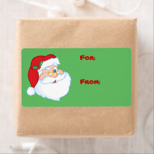 Winking Santa Märkre Gift-etikett Fraktsedel