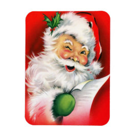 Winking Santa Naughty eller Nice List Funny Magnet