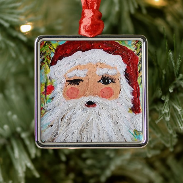 Winking Santa Ornament (Träd)