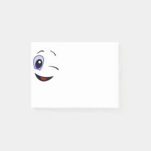 WINKING SMILEY FACE POST-IT BLOCK
