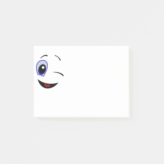 WINKING SMILEY FACE POST-IT BLOCK (Framsida)