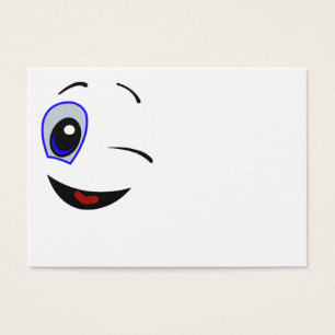 WINKING SMILEY FACE VISITKORT
