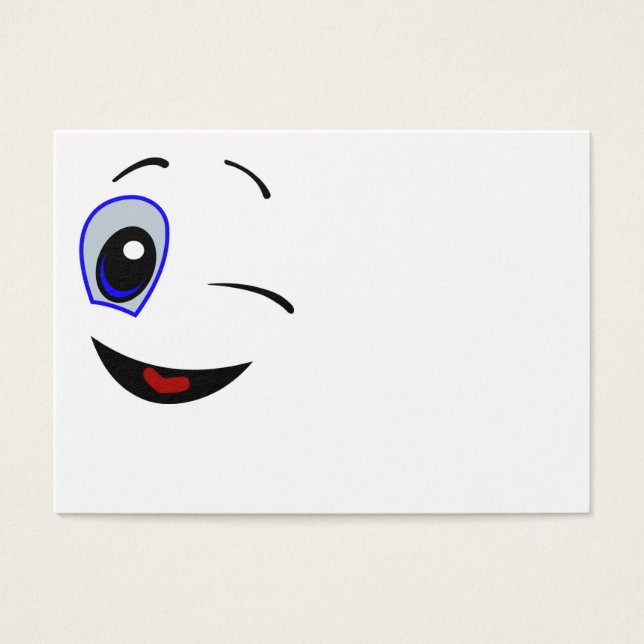 WINKING SMILEY FACE VISITKORT (Framsidan)