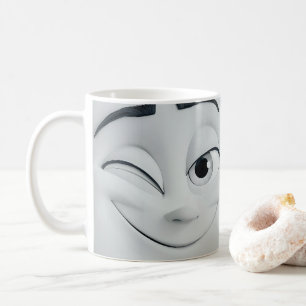 Winking Tecknad Ansikte 3D Mugg 10