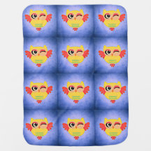 Winking Uggla Baby Blanket