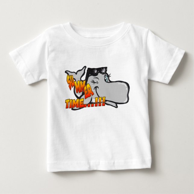 Winking Whale Baby T-Shirt (Framsida)