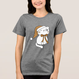 Winking Winter Cat T Shirt
