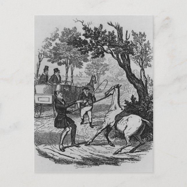 Winkle och Pickwick försöker kontrollera Vykort (Framsida)
