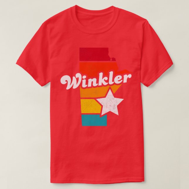 Winkler Manitoba Canada Vintage Distress Souveni T Shirt (Design framsida)