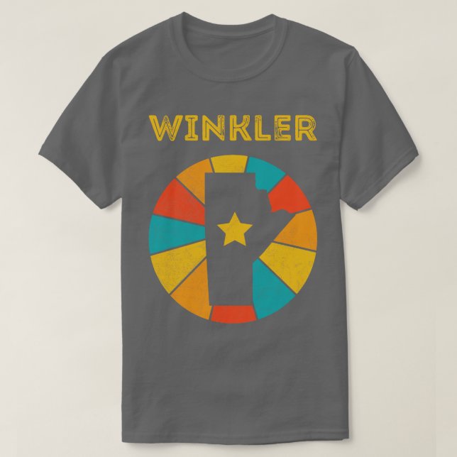 Winkler Manitoba Canada Vintage Distress Souveni T Shirt (Design framsida)
