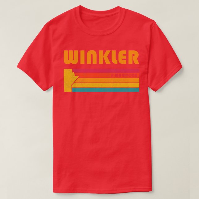 Winkler Manitoba Canada Vintage Distress Souveni T Shirt (Design framsida)
