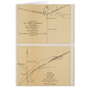 Winnemucca, Ft Fred Steele, Laramie, Grönt River Hälsningskort