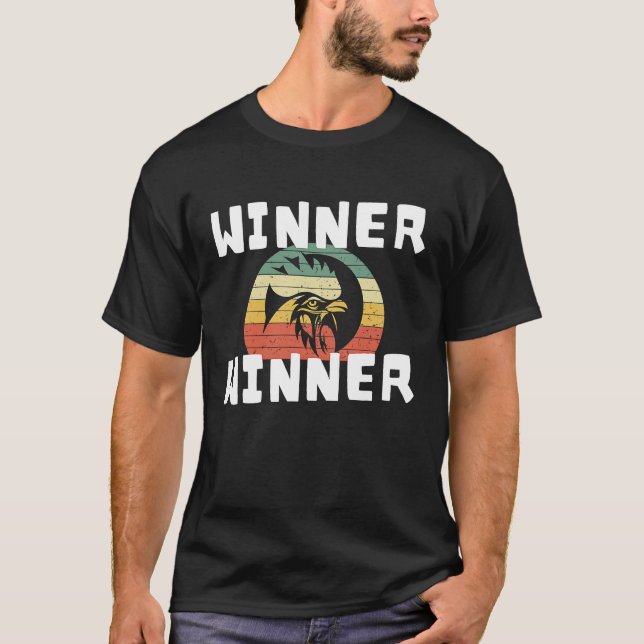 Winner Chicken 21 Lucky Casino Gambling Blackjack T Shirt (Framsida)