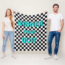 "WINNER " Coola Motivational Fleece Blanket