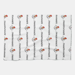 "Winner Dinner" Grill Towel Olympian Effort Apron Kökshandduk