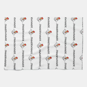 "Winner Dinner" Grill Towel Olympian Effort Apron Kökshandduk