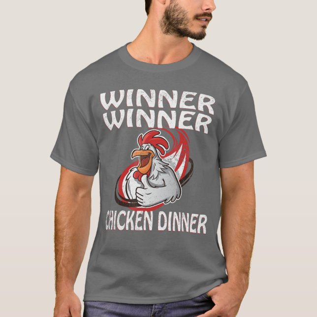 Winner Loser Video Game Chicken Dinner Game Player T Shirt (Framsida)