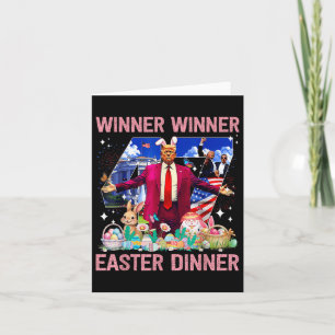 Winner Påsk Dinner Trump Bunny Hunt Eggs Lycklig E Kort
