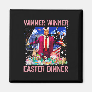Winner Påsk Dinner Trump Bunny Hunt Eggs Lycklig E Magnet