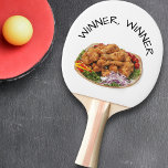 Winner Winner Chicken Dinner Funny Pingisracket<br><div class="desc">Utformningen är ett foto och fodral är inte tillverkat med glitter, sekvenser, metall eller skogen. Den här designen kan vara personlig i det område som tillhandahålls genom att ändra fotot och/eller text. Du kan också anpassa den genom att klicka för att anpassa ytterligare alternativ och ta bort eller ändra bakgrunden...</div>