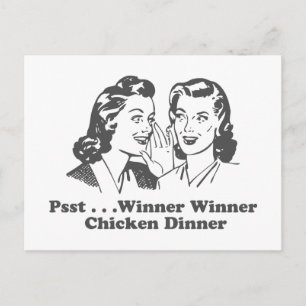 Winner Winner Chicken Dinner Funny Vykort
