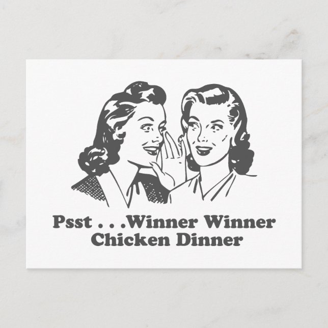 Winner Winner Chicken Dinner Funny Vykort (Framsida)