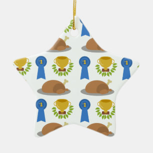 Winner Winner Chicken Dinner Mönster Julgransprydnad Keramik