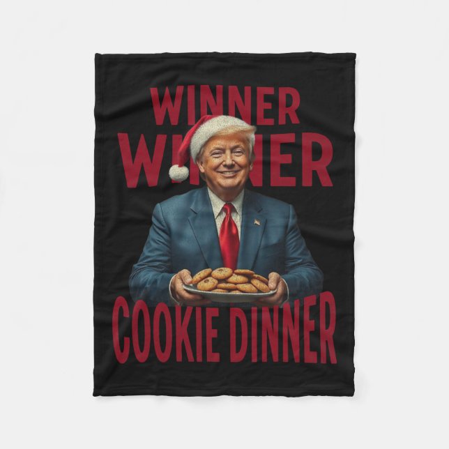 Winner Winner Cookie Dinner Funny Trump 2024 47:e Fleecefilt (Framsidan)