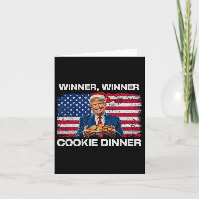 Winner Winner Cookie Dinner Funny Trump 2024 47:e Kort (Framsida)