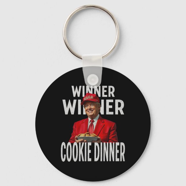 Winner Winner Cookie Dinner Funny Trump 2024 47:e Nyckelring (Framsida)