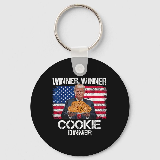 Winner Winner Cookie Dinner Funny Trump 2024 47:e Nyckelring (Framsida)