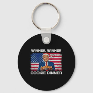 Winner Winner Cookie Dinner Funny Trump 2024 47:e Nyckelring