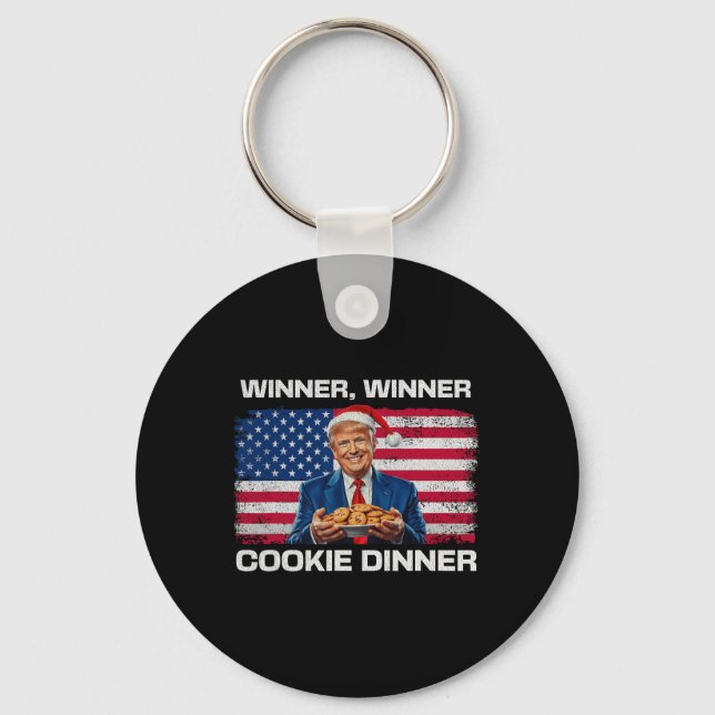 Winner Winner Cookie Dinner Funny Trump 2024 47:e Nyckelring (Framsida)