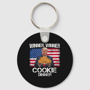 Winner Winner Cookie Dinner Funny Trump 2024 47:e Nyckelring