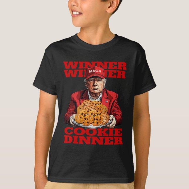 Winner Winner Cookie Dinner Funny Trump 2024 47:e T Shirt (Framsida)