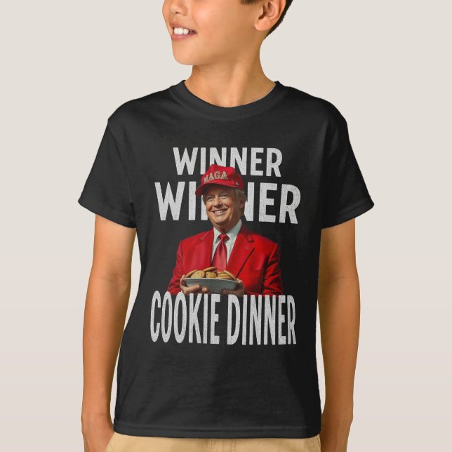 Winner Winner Cookie Dinner Funny Trump 2024 47:e T Shirt (Framsida)