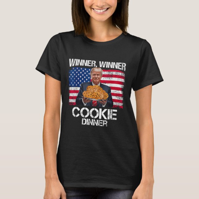 Winner Winner Cookie Dinner Funny Trump 2024 47:e T Shirt (Framsida)