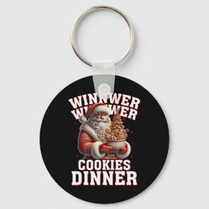 Winner Winner Cookies Dinner Santa Funny Trump Chr Nyckelring