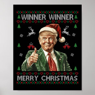 Winner Winner God jul Trump Santa Ugly Swe Poster