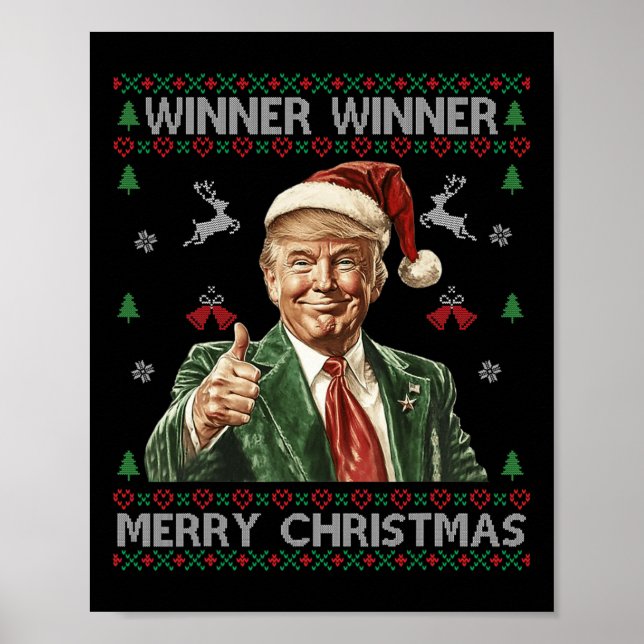 Winner Winner God jul Trump Santa Ugly Swe Poster (Framsidan)