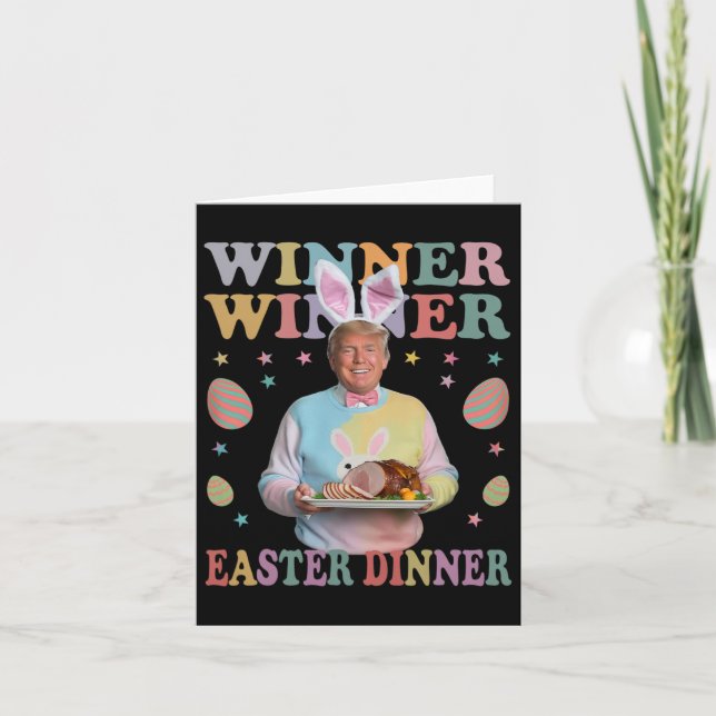 Winner Winner Påsk Middagens president Trump Lyckl Kort (Framsida)