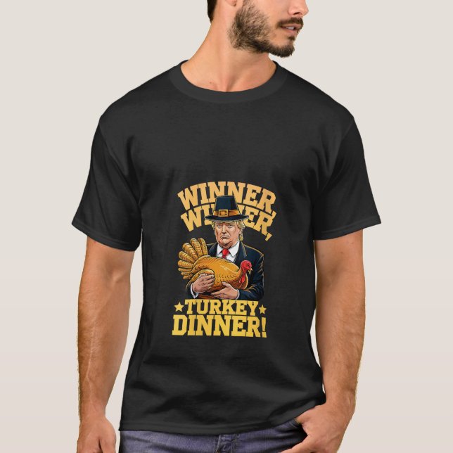 Winner Winner Turkey Dinn för damerna Humor T Shirt (Framsida)