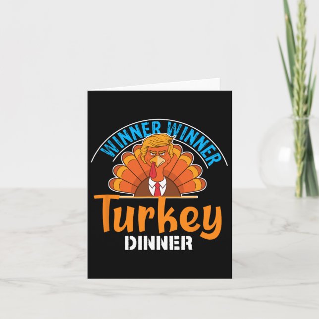 Winner Winner Turkey Dinner Funny Thanksgiving Tru Kort (Framsida)