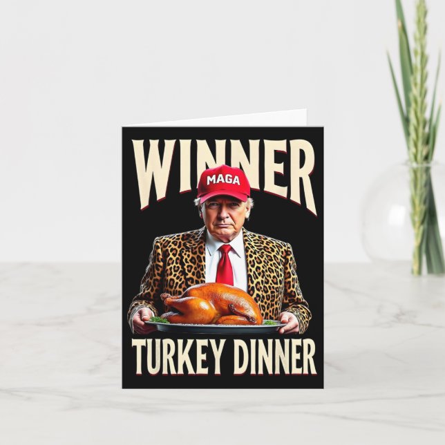 Winner Winner Turkey Dinner Funny Trump Kort (Framsida)