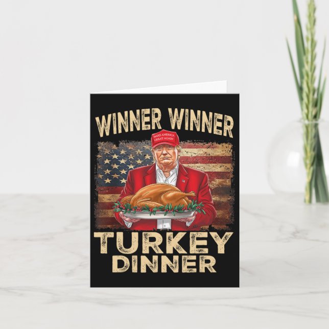 Winner Winner Turkey Dinner Thanksgiving Donald Tr Kort (Framsida)